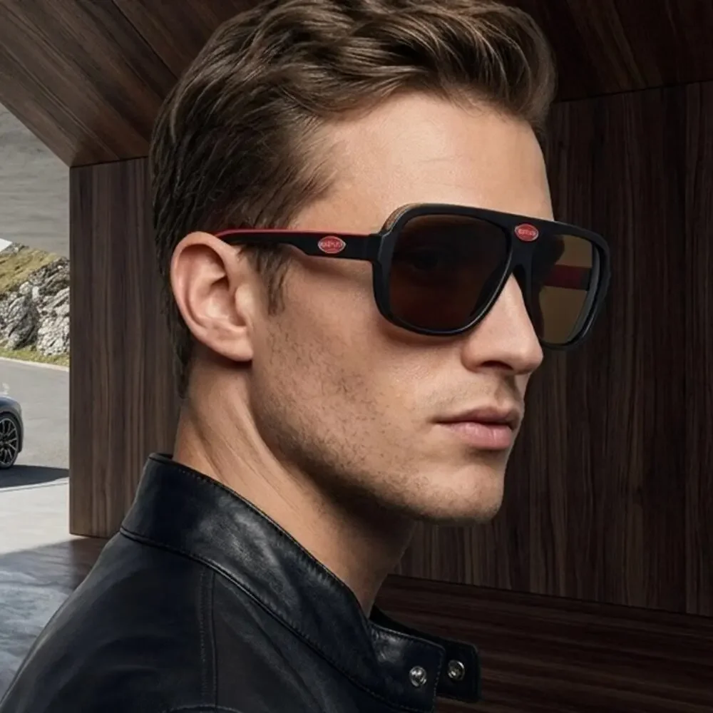 New! BUGATTI 06-DT Stylish Dark Tortoise Aviator Luxury Sunglasses, Authentic